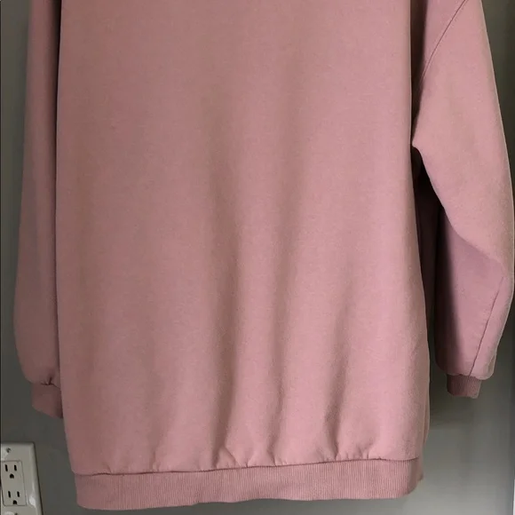 H&M Dusty Pink Sweatshirt | Size Medium | Drop Shoulder Casual Pullover - Picture 8 of 10